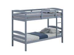 Twin Over Twin Bunk Bed Arch Design Gray Finish