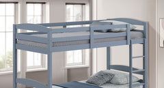 Twin Over Twin Bunk Bed Arch Design Gray Finish