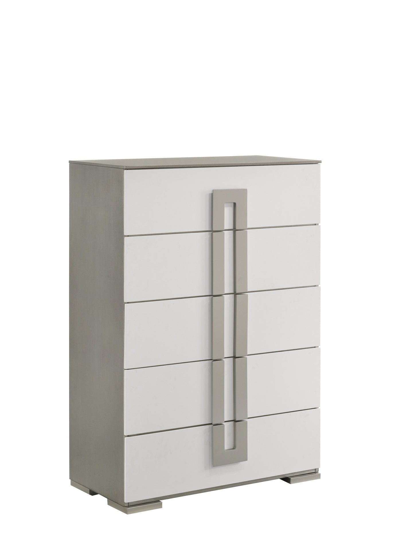 Olivia Contemporary Style 5-Drawer Chest Made with Wood in White  same as B009P241739 (CA inventory)