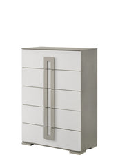 Olivia Contemporary Style 5-Drawer Chest Made with Wood in White  same as B009P241739 (CA inventory)