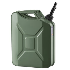 Metal Fuel Container, 5.3 Gallon, Fuel Jerry Can with Spout and Comfort Handle, 6 L/min Max Flow Rate, Leakproof & Corrosion-resistant Metal Gas Tank Most Cars Motorcycle ATV UTV, Green