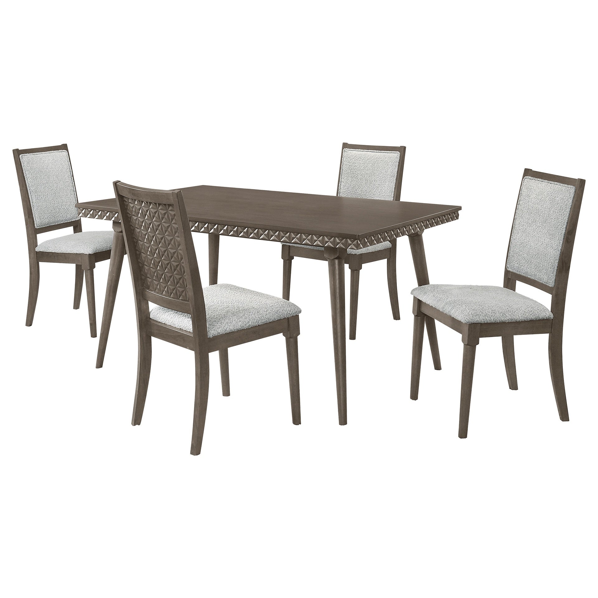 Perkins Dark Brown 5-piece Rectangular Dining Set
