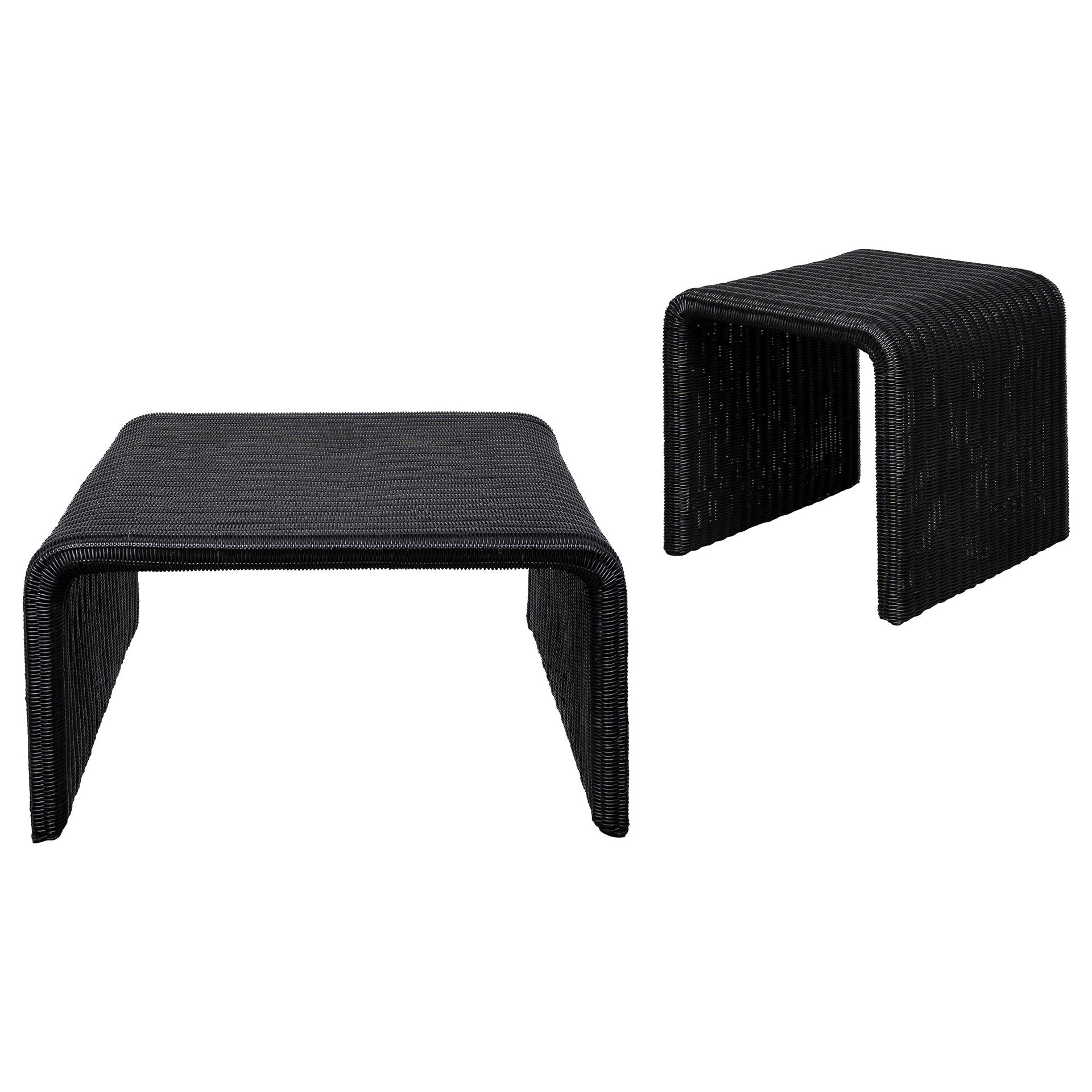 Gage Black 2-piece Coffee and End Table Set
