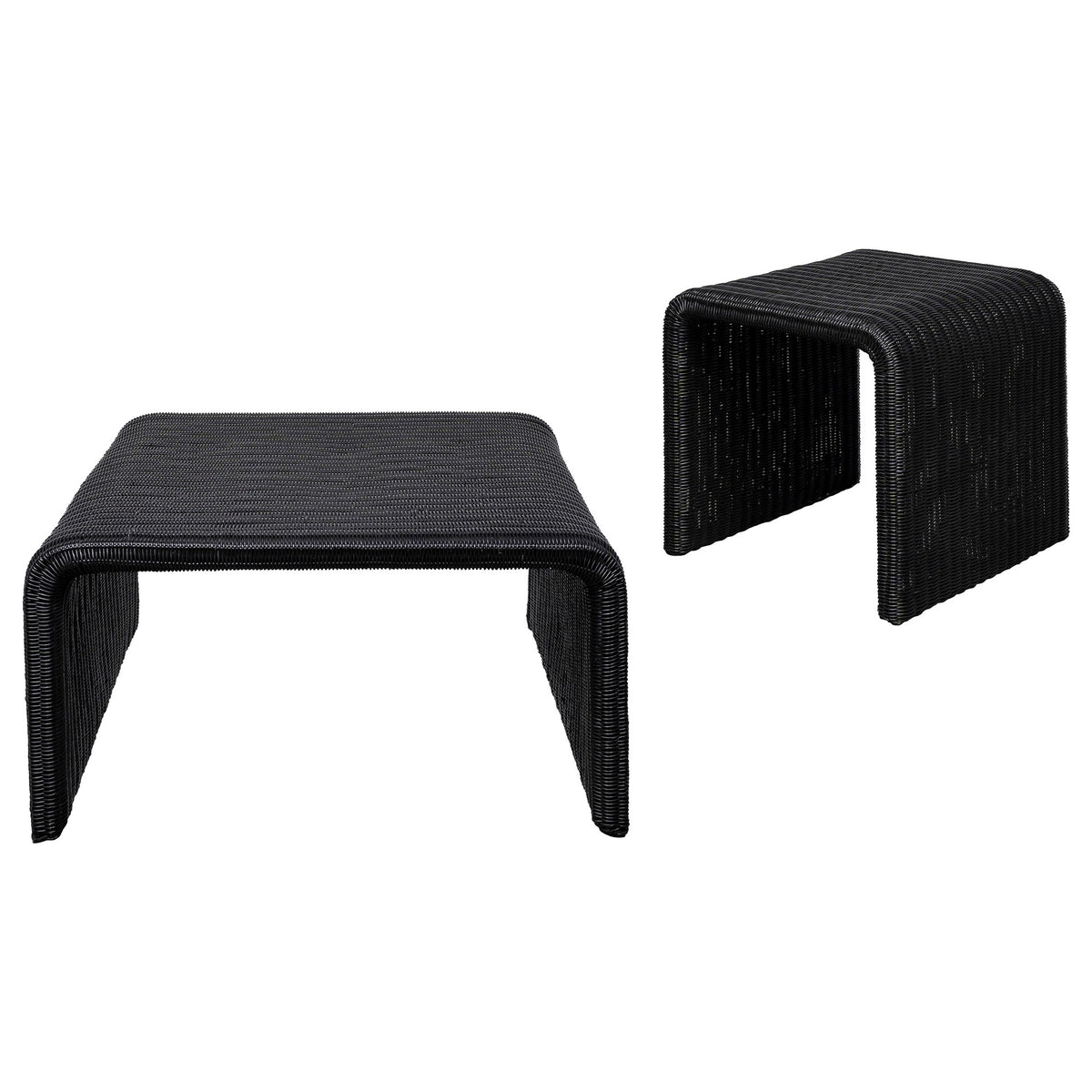 Gage Black 2-piece Coffee and End Table Set