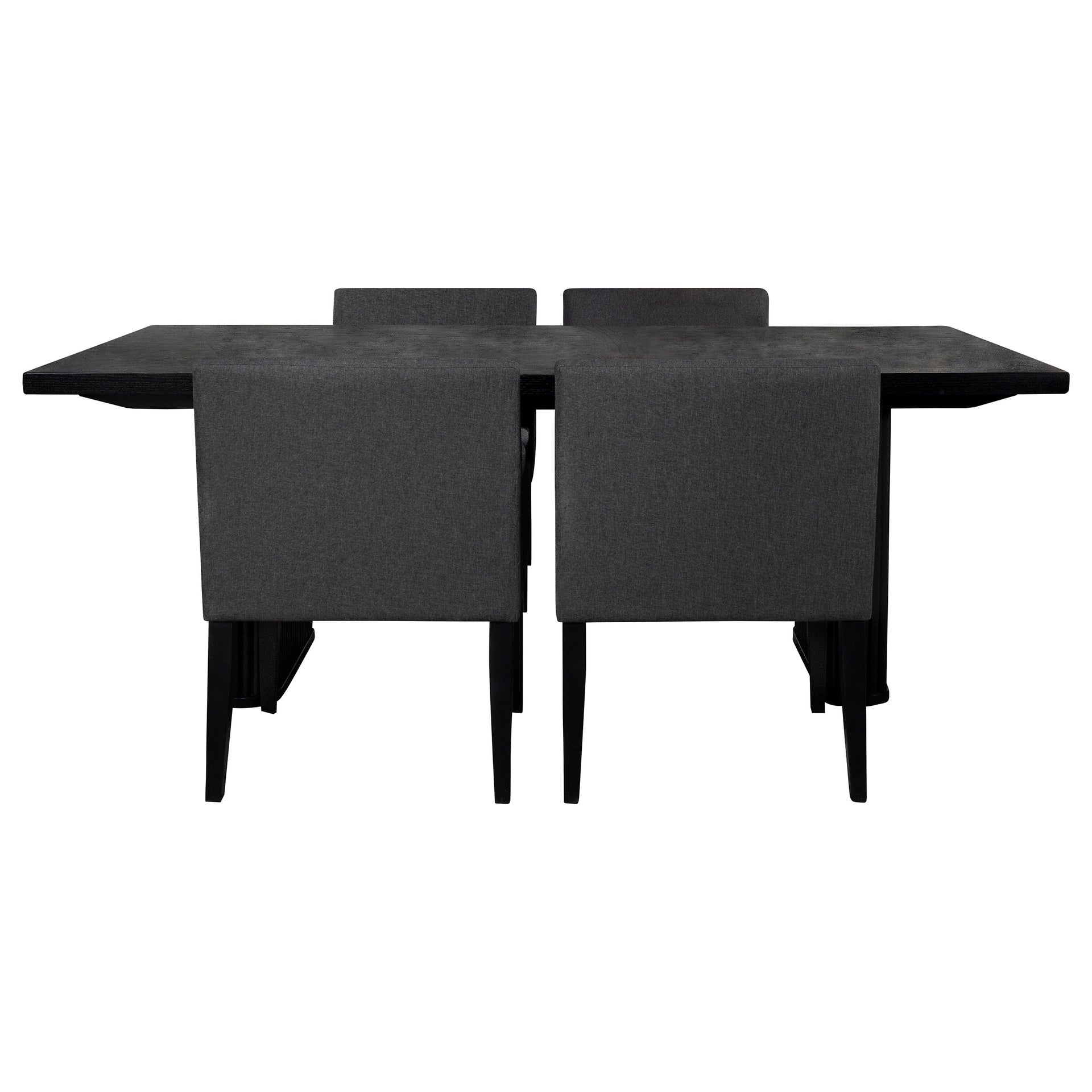 Houston Charcoal Grey and Black 5-piece Dining Set