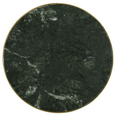 Sidney Antique Gold Round Marble Top Side Table