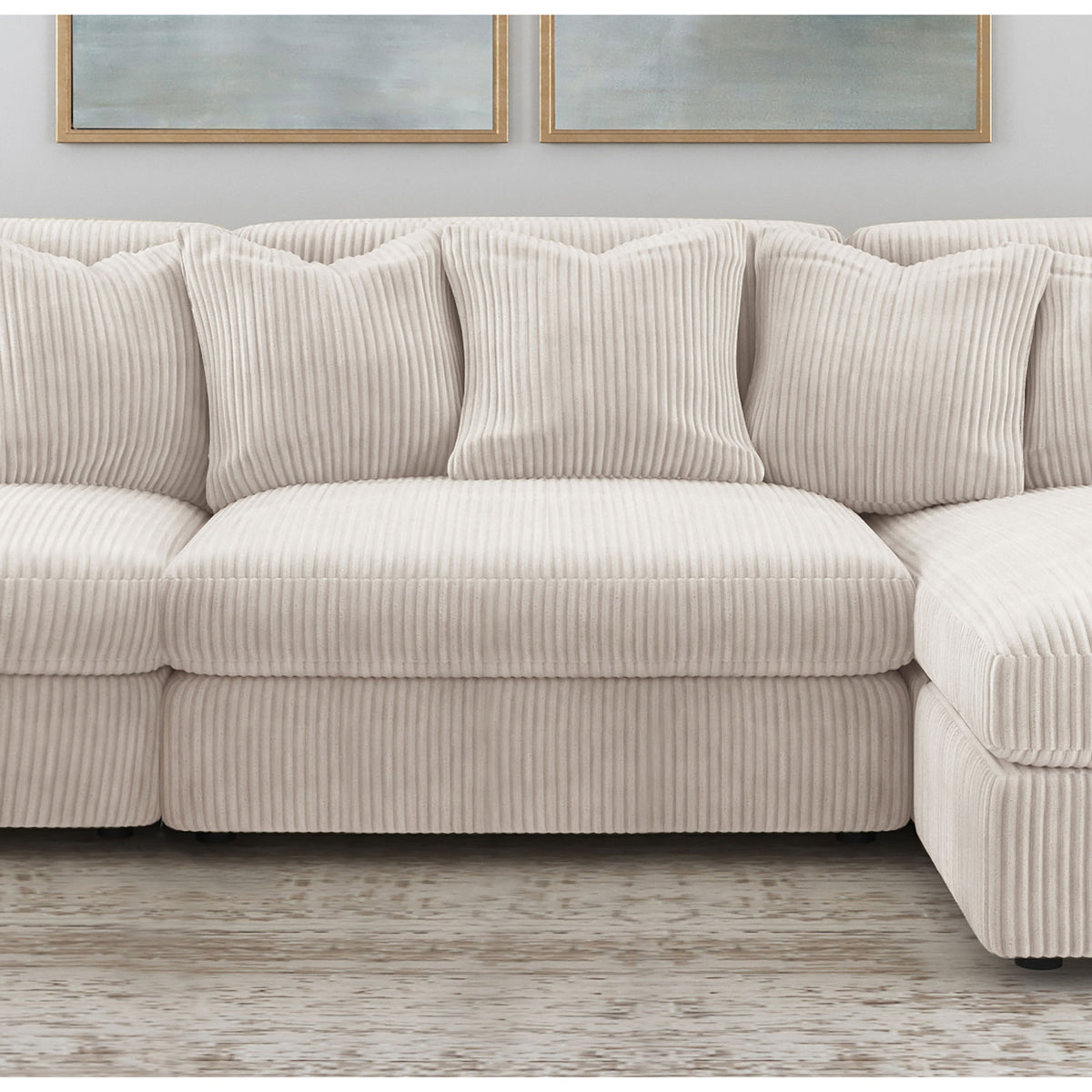 Cassidy Sand Upholstered Armless Chair