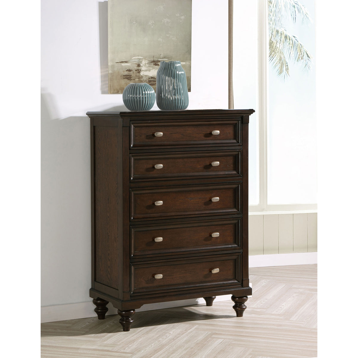 Berwick Dark Oak 5-drawer Chest
