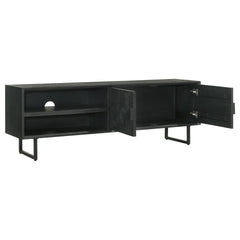 Manaya Charcoal Black 2-Door TV Stand