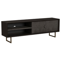 Manaya Charcoal Black 2-Door TV Stand