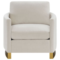 Rufo Beige Upholstered Curved Track Arm Chair