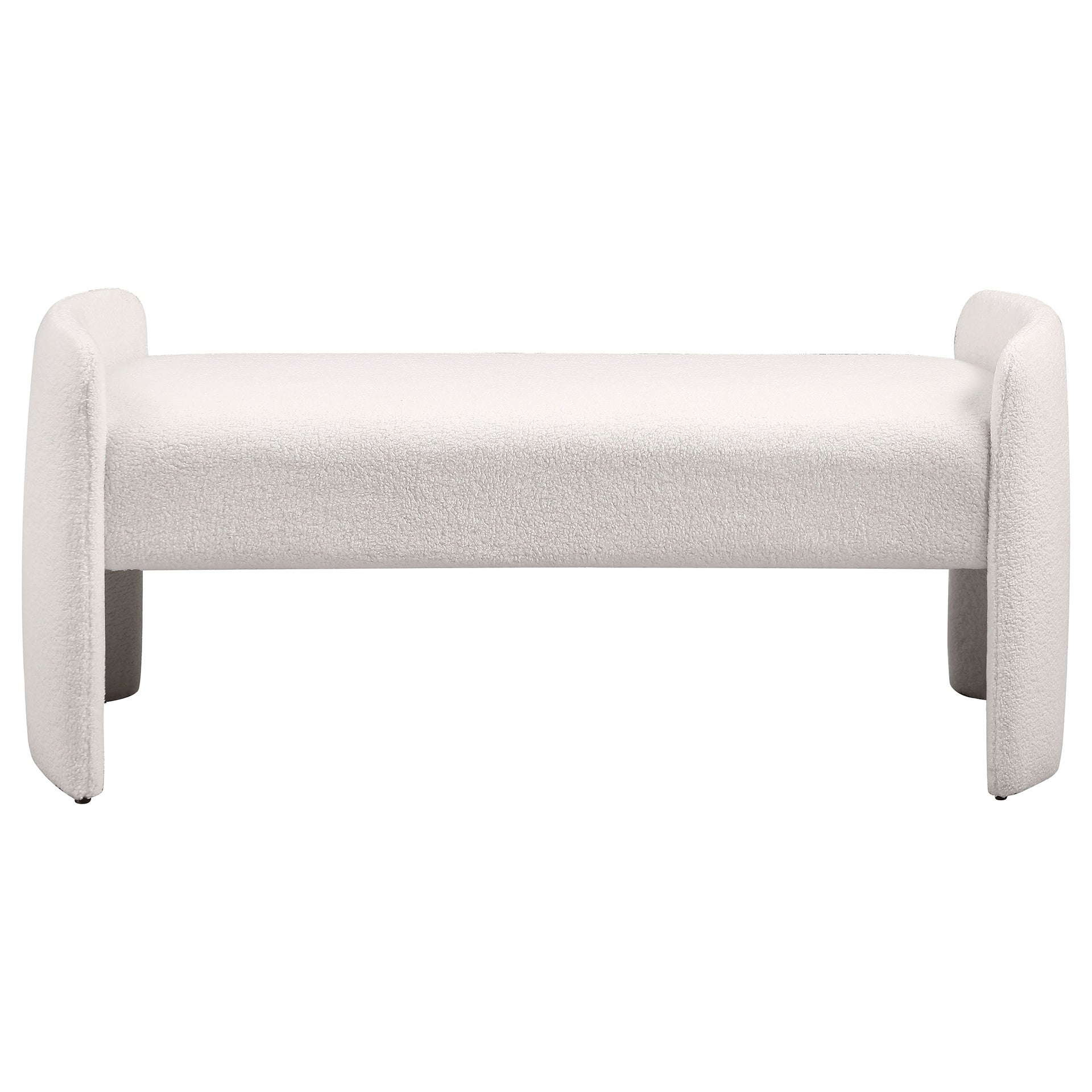 Joshua Ivory Velvet Upholstered Accent Bench