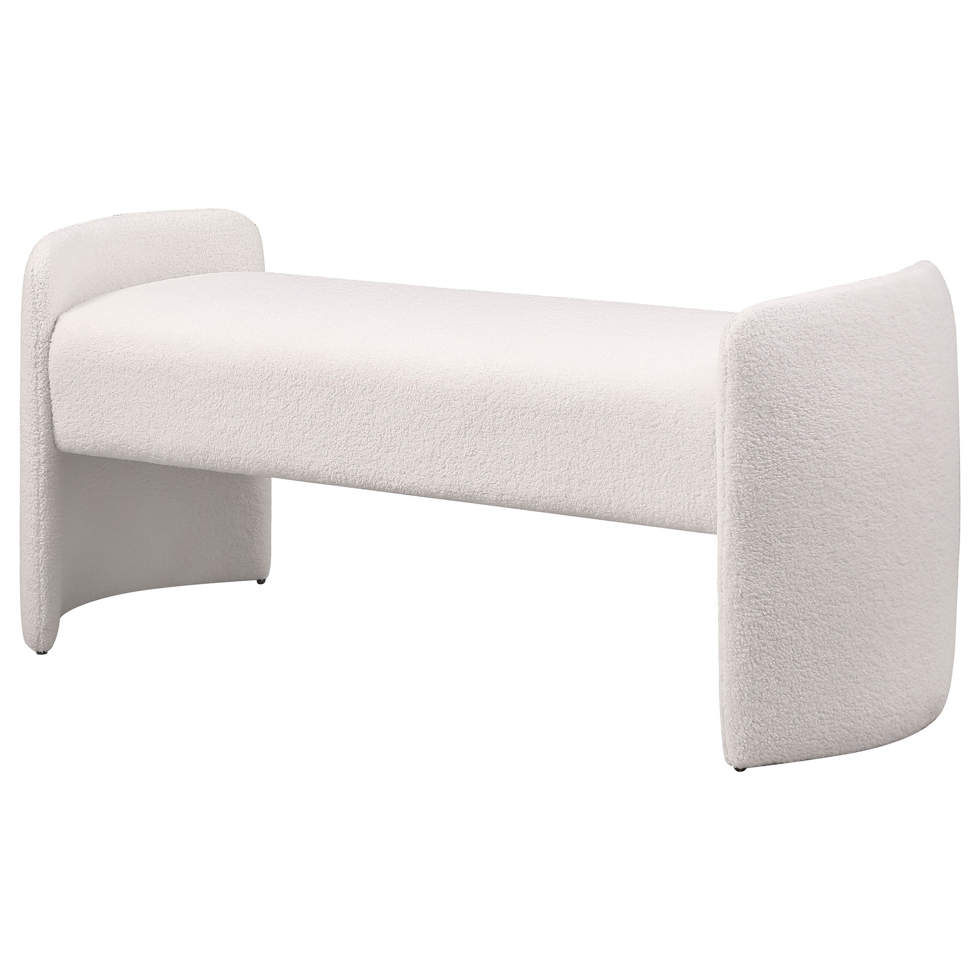 Joshua Ivory Velvet Upholstered Accent Bench