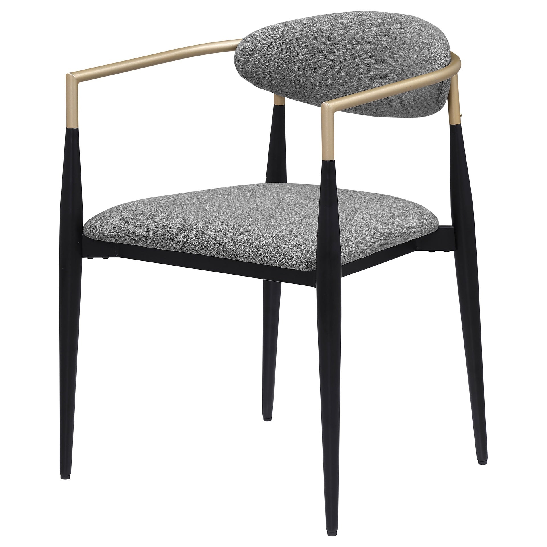 Mistra Grey Fabric Upholstered Dining Arm Chair (Set of 2)