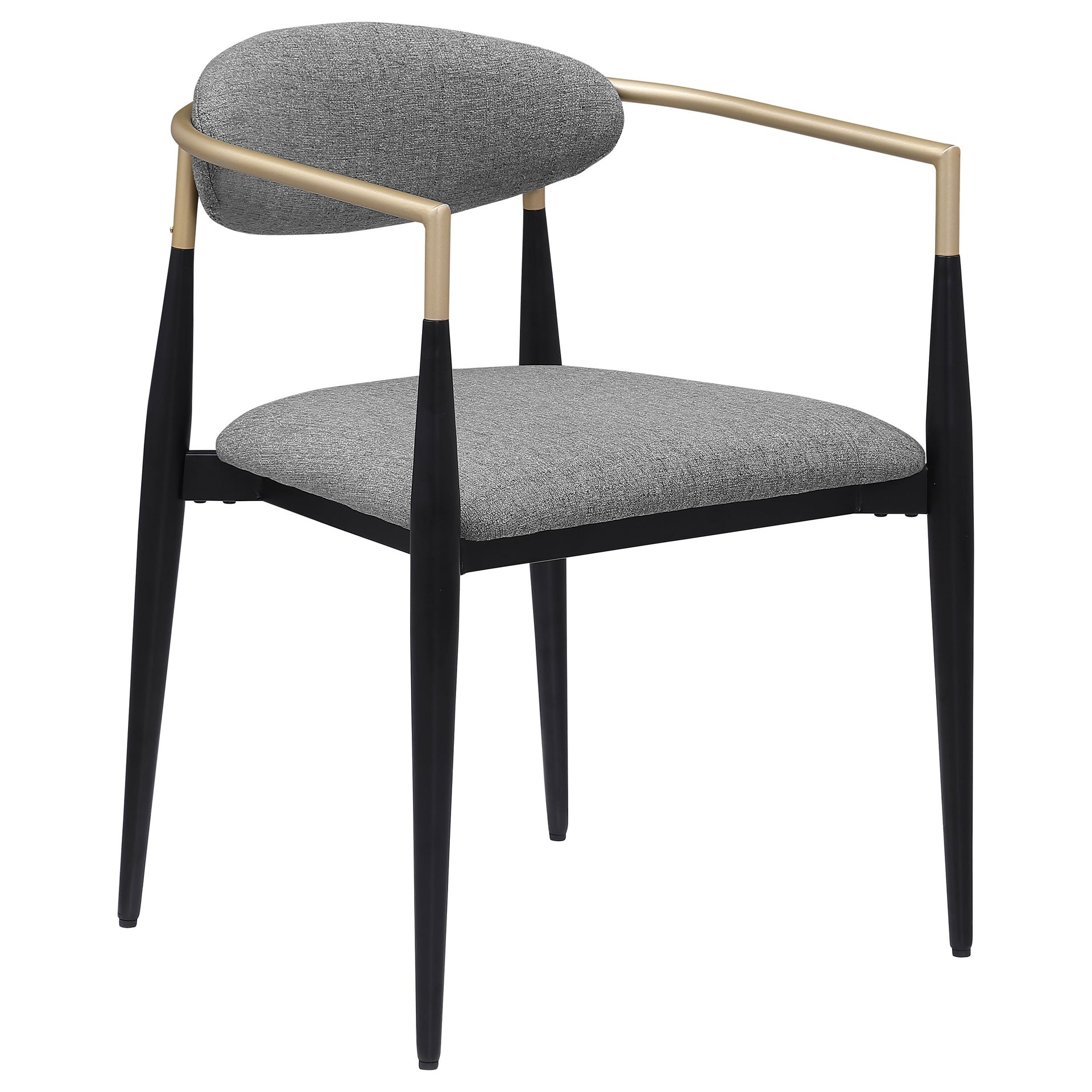 Mistra Grey Fabric Upholstered Dining Arm Chair (Set of 2)