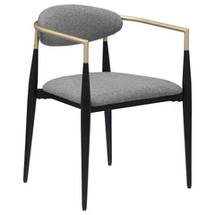 Mistra Grey Fabric Upholstered Dining Arm Chair (Set of 2)