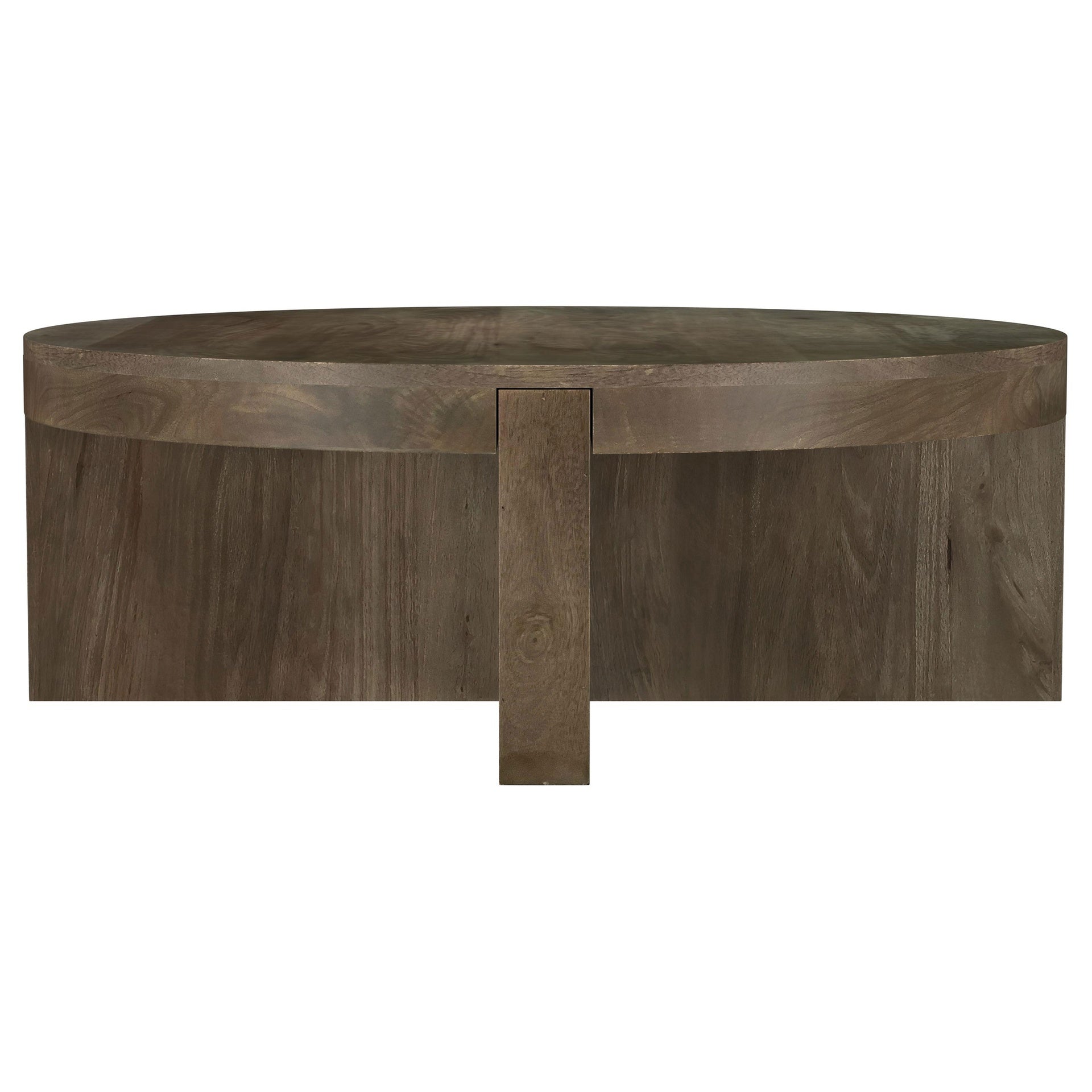 Alexander Brown Round Solid Mango Wood Coffee Table