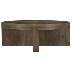 Alexander Brown Round Solid Mango Wood Coffee Table