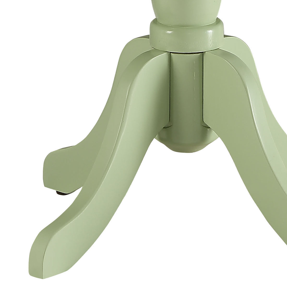 Light Green Side Table with Turned Pedestal
