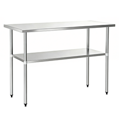 30" x 72" 18-Gauge Stainless Steel Commercial Work Table