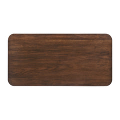 1pc Storage Cocktail Table Walnut Finish Tambour Doors 2x Shelves Modern Living Room Furniture