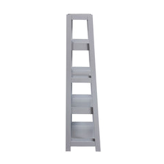 Modern Contemporary Bookcase 4-Shelves Sleek Gray Finish Wooden Furniture 1pc Vertical Storage Display Rack