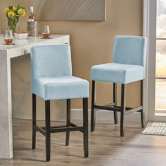[OLD SKU: 52480.00F] 30-inch Fabric Barstool with Solid Wood Frame (Set of 2)