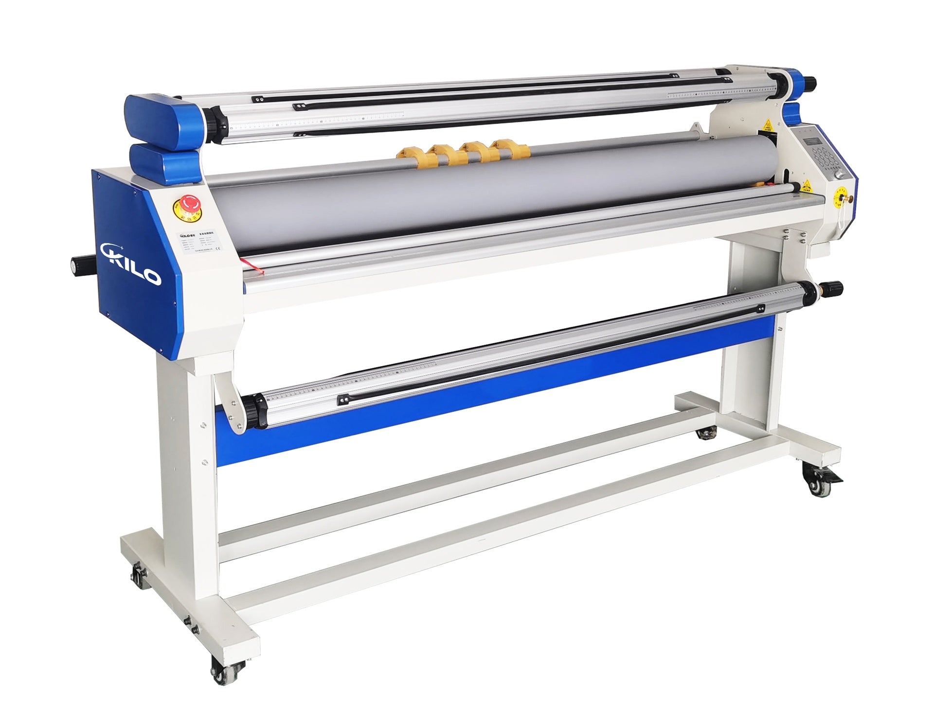 Full-Auto Cold Laminator Machine with Heat Assisted and Trimmer, 67" Wide Format, Max laminating speed 40 ft/min