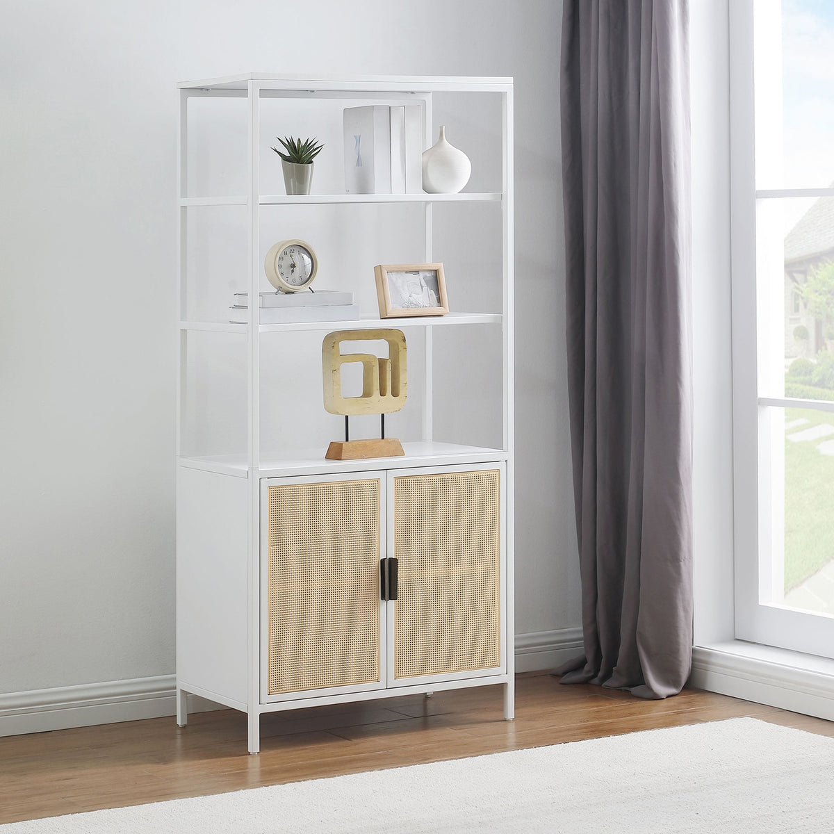 Kenneth White 3-shelf Radio Weave Accent Cabinet