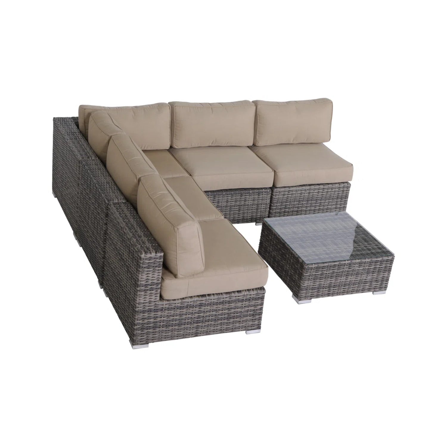 Fully Assembled 4-Piece Wicker Patio Set with Premium Cushions