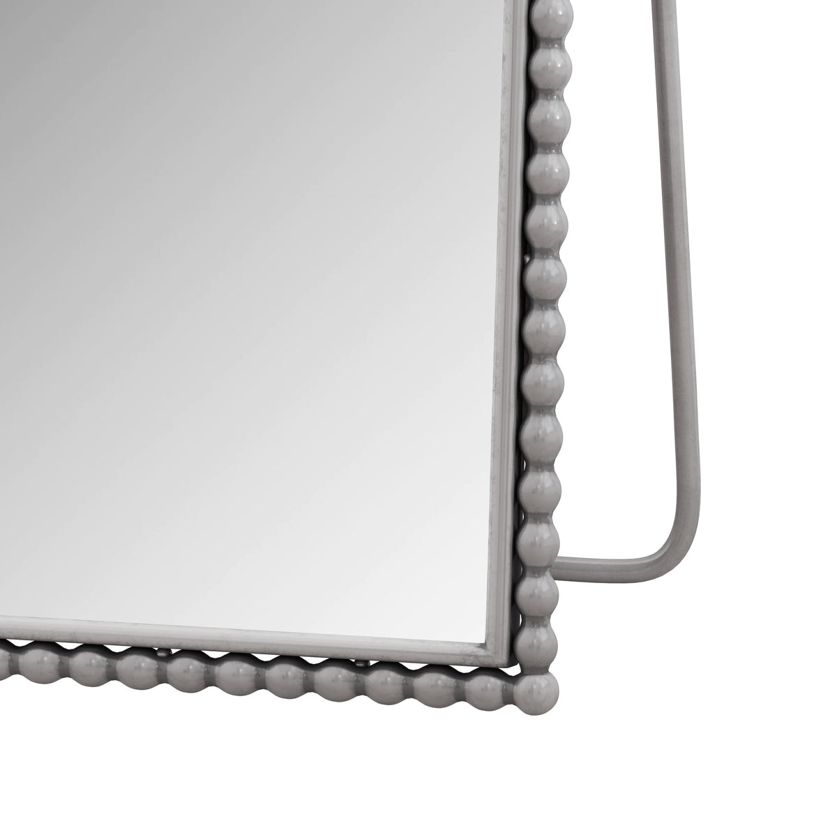 Iron Arch Retro Full Length Mirror With Supporting Feet, For Living Room, Bedroom (Silver)