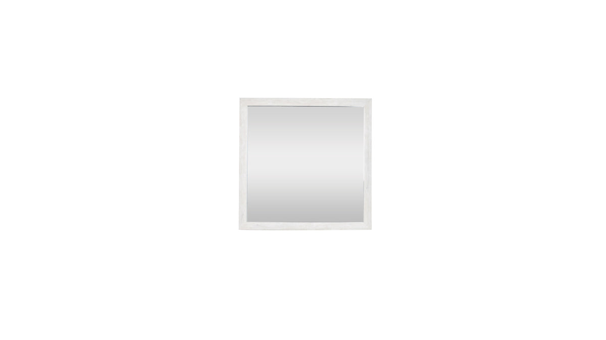 Denver Modern Style Square Mirror in Natural Rustic. INCLUDES MIRROR ONLY.  same as B009P152658 (CA inventory)