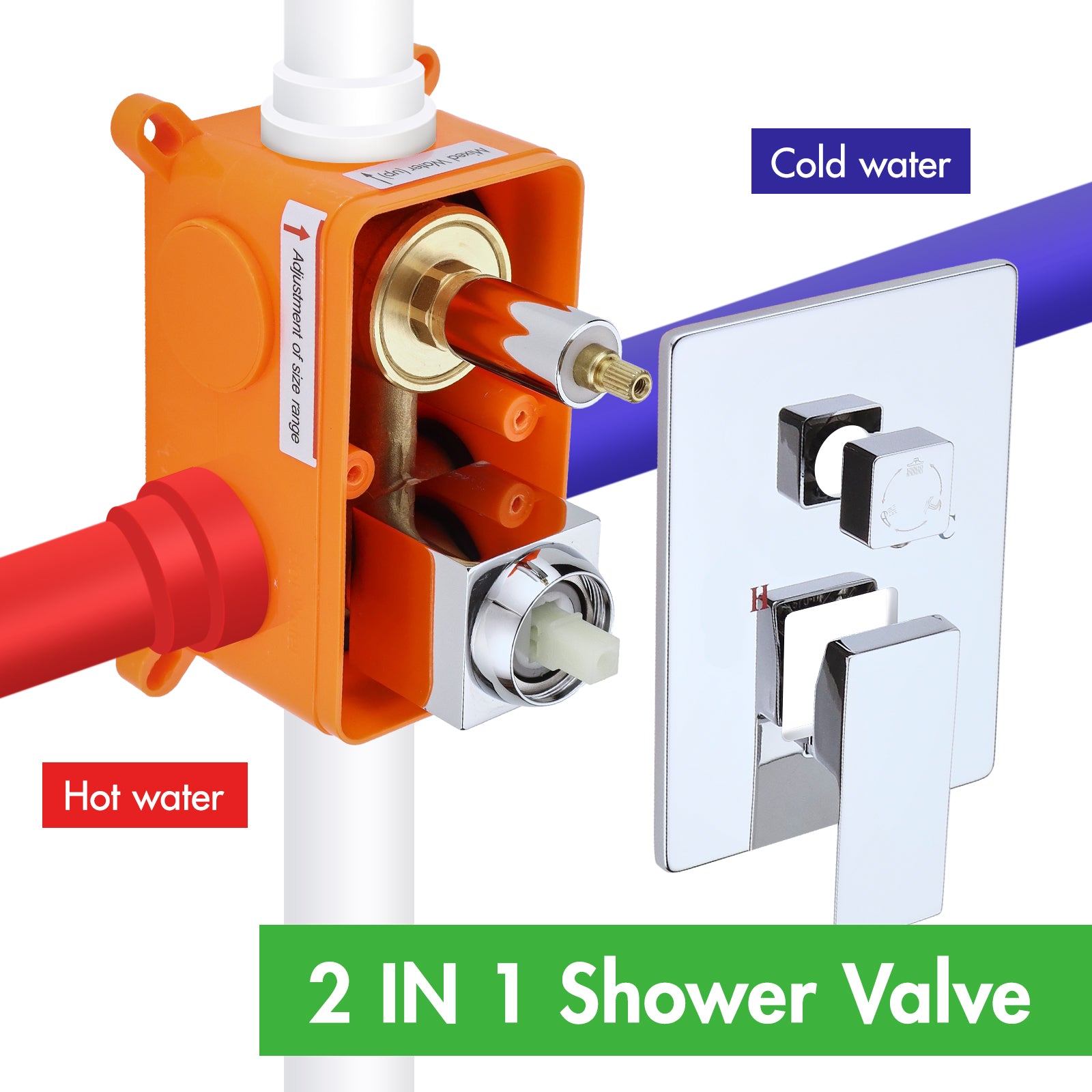 Shower System with 10 Inch Rain Shower Head and Handheld Wall Mounted and Down Sprayer,High Pressure Rainfall Shower Faucet Fixture Combo Set with 2 in 1 Handheld Showerhead for Bathroom, Chrome