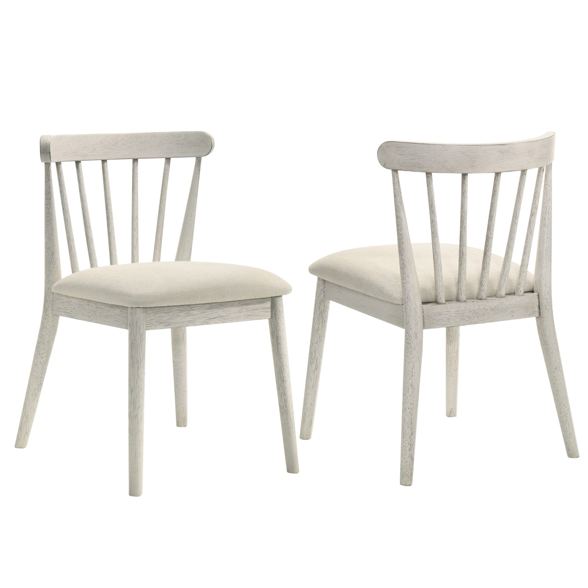 2-Piece Rustic Dining Side Chair Set, Solid Wood Frame, Farmhouse Design, Easy Assembly