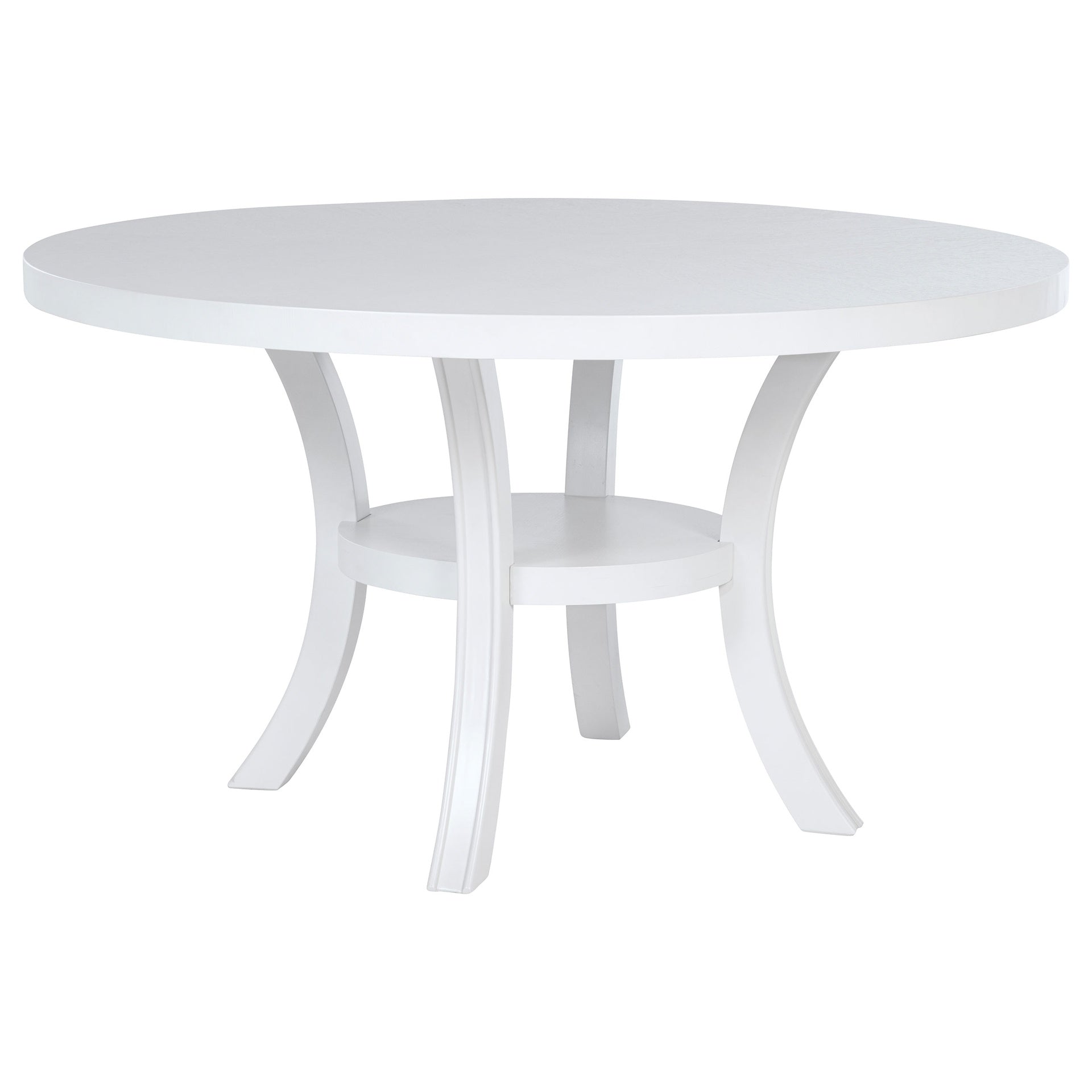 Tyler Pearl White 5-piece Round Wood Dining Table Set