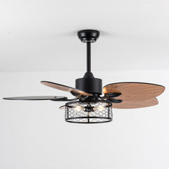 42" Ceiling Fan, Indoor  Ceiling Fan With Light with Remote Control, Noiseless Reversible Motor, 6 Speed ,3 for Patio Living Room, Bedroom, Office,Indoor