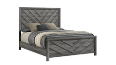 Denver Modern Style Queen Bed Made with Wood in Gray (CA Inventory)