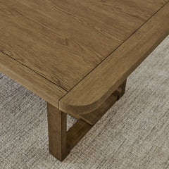 Dafne 7Pc 72" Rectangular Walnut Oak Finish Sled Dining Set