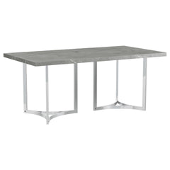 Savona Grey Faux Marble Rectangular Dining Table