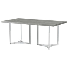 Savona Grey Faux Marble Rectangular Dining Table