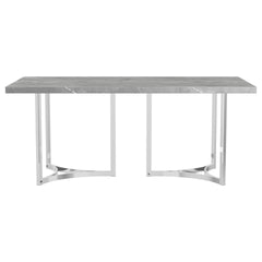 Savona Grey Faux Marble Rectangular Dining Table