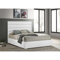 Dulcey White Upholstered Eastern King Platform Bed
