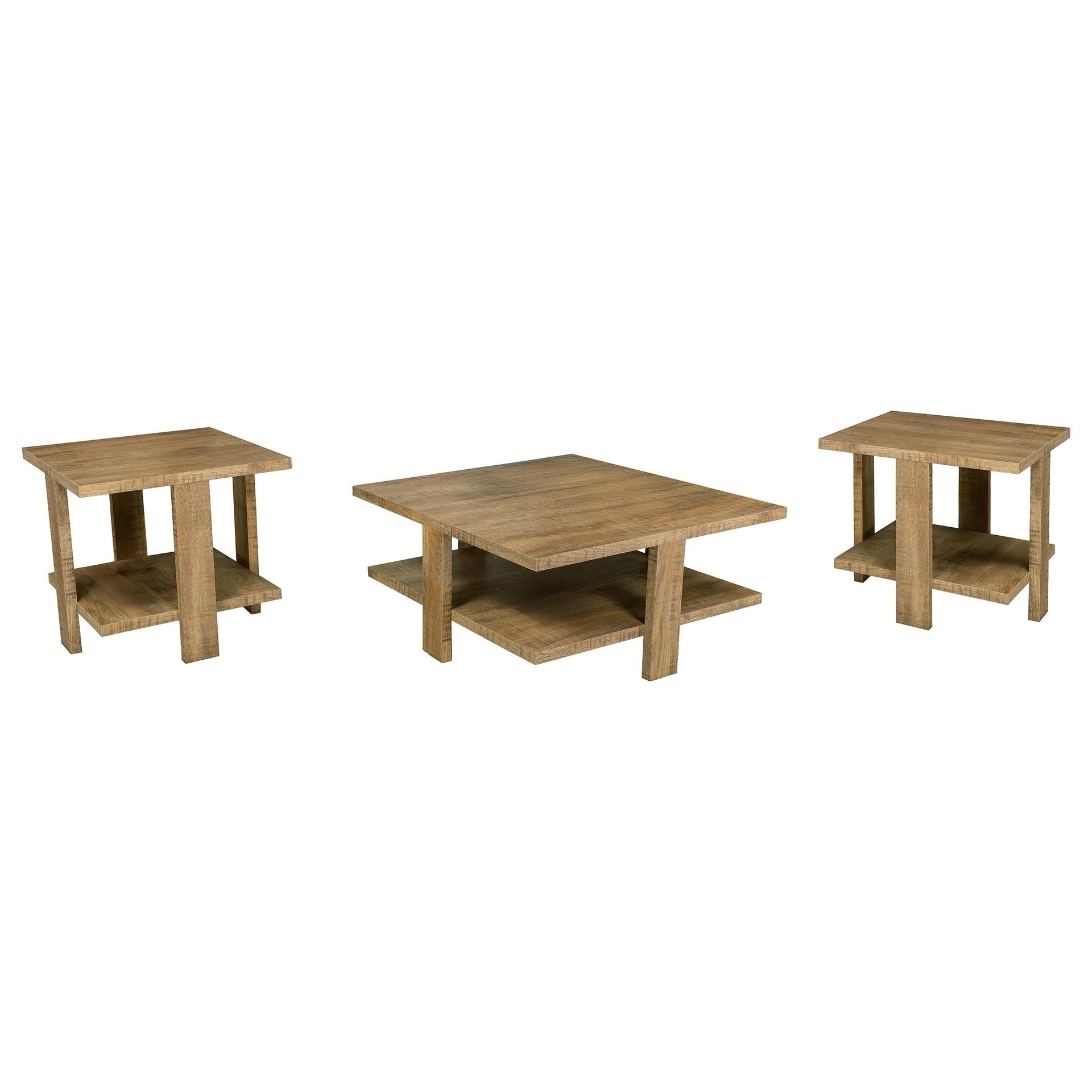 Runnion Mango Brown 3-piece Coffee and End Table Set