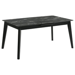 Spivey Black 5-piece Extension Leaf Dining Table Set