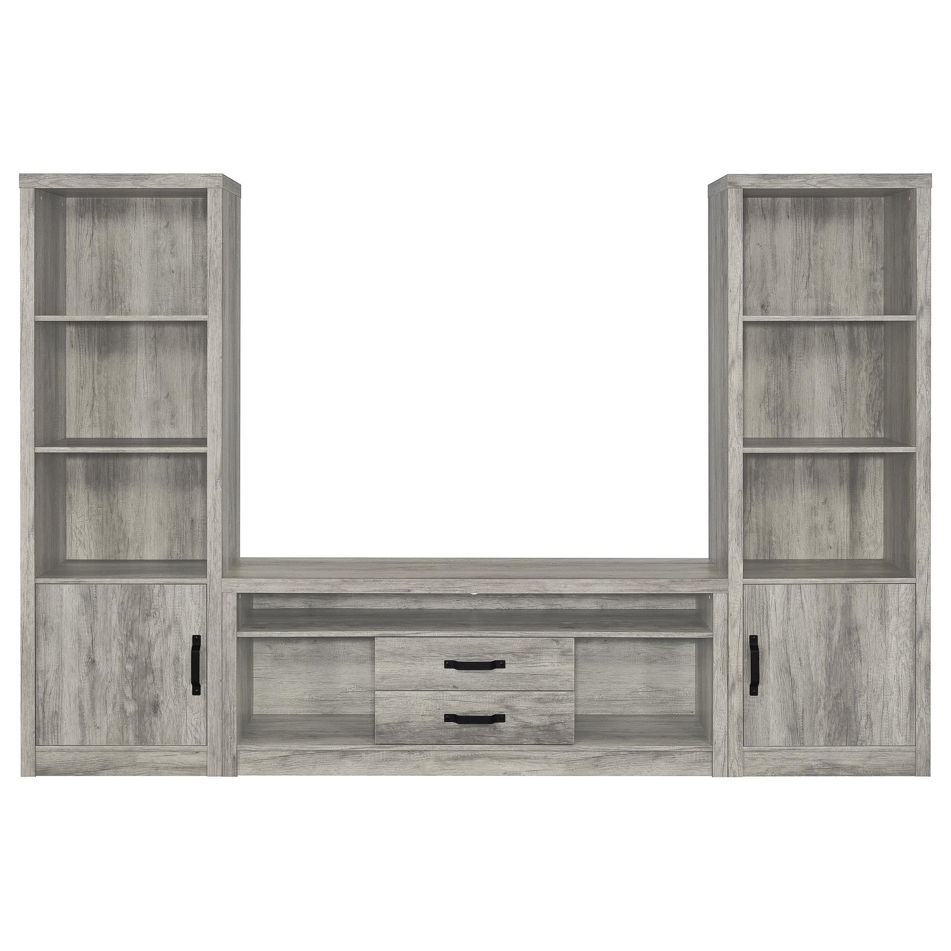 Conifer Grey Driftwood 3-piece TV Entertainment Center
