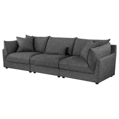 Tomasina Barely Black 3-Piece Sofa