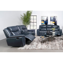 Stanwicke Blue 2-piece Motion Reclining Sofa Set