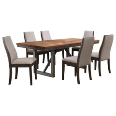 Holloway Natural Walnut and Grey 7-piece Dining Set