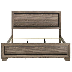 Oatfield Washed Taupe Panel Eastern King Bed with Slat