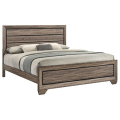 Oatfield Washed Taupe Panel Eastern King Bed with Slat